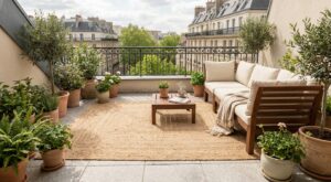Terrasse glacée : cette fibre naturelle qu’on croyait interdite dehors cache l’astuce idéale pour réchauffer le sol