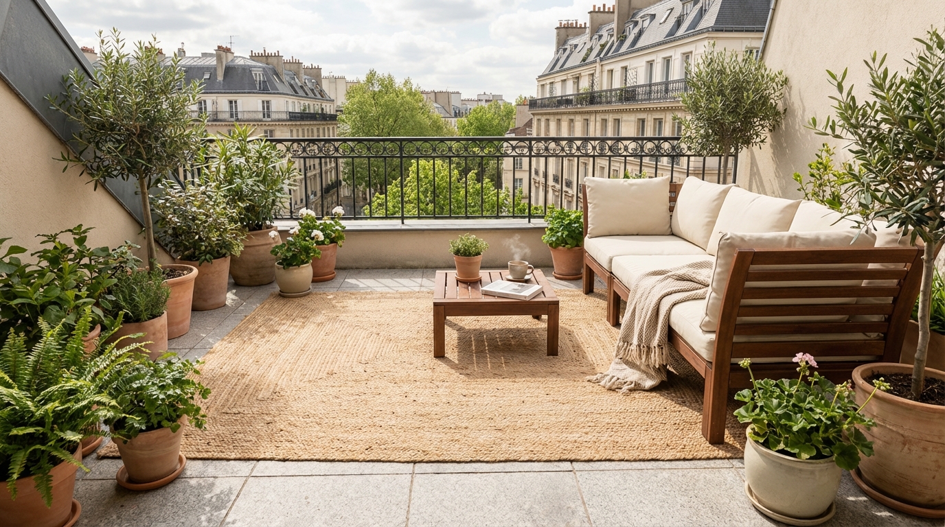 Cache Terasse Terrasse glacée : cette fibre naturelle qu’on croyait interdite dehors ...