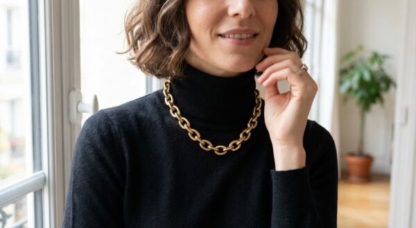 Visage terne le matin ? Ce collier massif que les stylistes plébiscitent l’illumine en quelques secondes sans maquillage