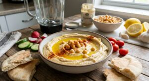 Voici les 5 ingrédients et ce geste avec une eau inattendue qui change tout pour un houmous ultra onctueux