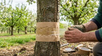 Vos arbres fruitiers : attention à ce piège anti-insectes sur le tronc qui les fait dépérir en silence