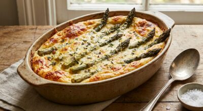 Asperges : j’ai rangé la vinaigrette pour de bon depuis que j’ai testé ce plat au four ultra crémeux