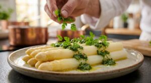 Asperges ratées à chaque fois ? Ce chef dévoile sa sauce verte minute et la cuisson à ne plus jamais faire