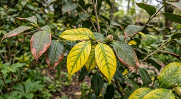Camélia : la couleur de ces nervures révèle ce manque crucial du sol que la plupart des jardiniers ignorent