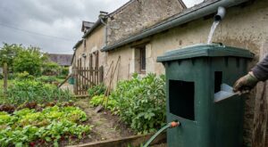 Ce bricolage sur la gouttière posé en avril m&rsquo;a permis d&rsquo;arrêter de payer l&rsquo;eau d&rsquo;arrosage au jardin tout l&rsquo;été