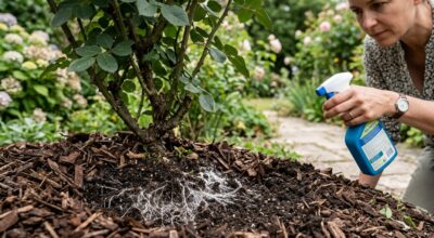 Ce duvet blanc au pied de vos rosiers : le traiter ainsi détruit sans le savoir leur meilleur allié pour fleurir