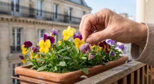 Ce geste de 2 minutes sur vos pensées au balcon évite de tout arracher et relance les fleurs jusqu’à l’été