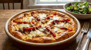 Cette quiche sans pâte au fromage filant, prête pendant que vous mettez la table, va vous faire oublier la pâte brisée