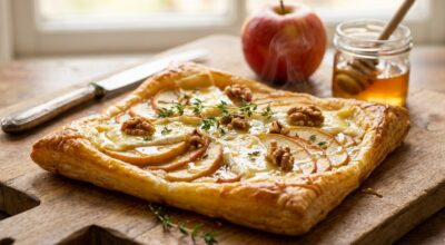 Cette tarte feuilletée au duo fromage normand–fruit culte, prête en 30 min, va voler la vedette à votre plat principal