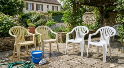 Chaises de jardin en plastique jaunies : cette erreur après le nettoyage les empêche de redevenir blanches