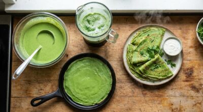 Crêpes salées : cette pâte verte au mixeur en 30 s rend accro, si la tienne vire au kaki ne fais plus cette erreur