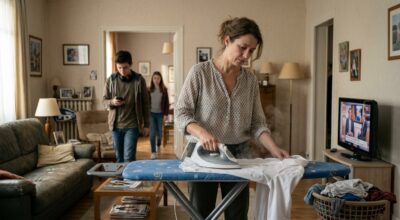 Elle repassait chaque dimanche en silence : ce rituel si banal cache la réalité de la charge mentale