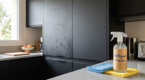 Ma cuisine mate était couverte de traces grasses : ce spray maison 3-ingrédients a tout effacé sans frotter ni rincer