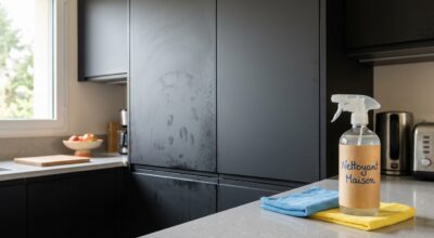 Ma cuisine mate était couverte de traces grasses : ce spray maison 3-ingrédients a tout effacé sans frotter ni rincer