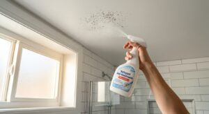 Plafond moisi dans la salle de bains : ce produit de pharmacie l&rsquo;a sauvé en 15 min au lieu de tout repeindre