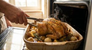 Poulet rôti : si vos blancs finissent toujours secs, c’est que vous négligez ce geste que les rôtisseurs font au four