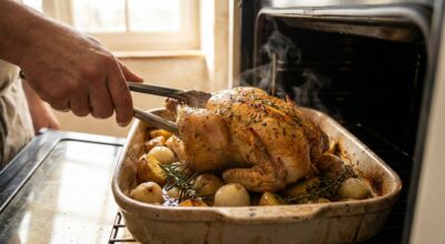 Poulet rôti : si vos blancs finissent toujours secs, c’est que vous négligez ce geste que les rôtisseurs font au four