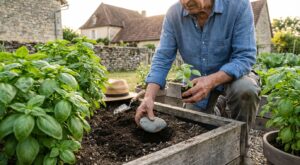 Si votre basilic dépérit chaque été, ce geste secret des vieux jardiniers au moment de planter change tout