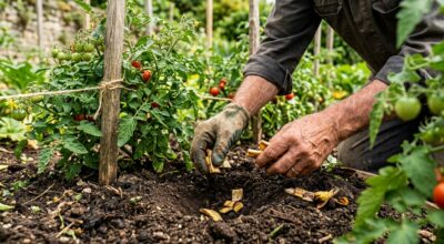 Tomates au potager : enterrer cette peau de fruit peut aider vos plants… à condition d’éviter une grosse erreur