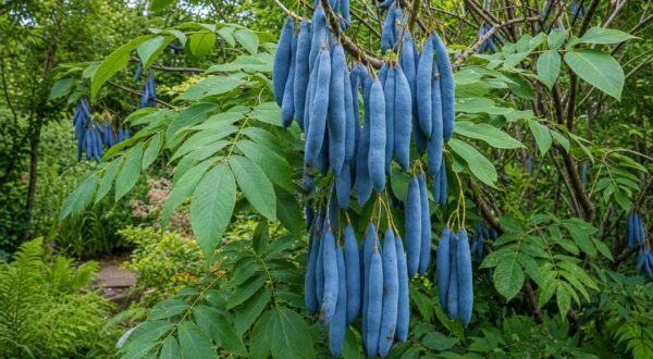 Ce drôle d’arbuste aux “saucisses bleues” comestibles pourrait vite devenir la nouvelle star de votre jardin