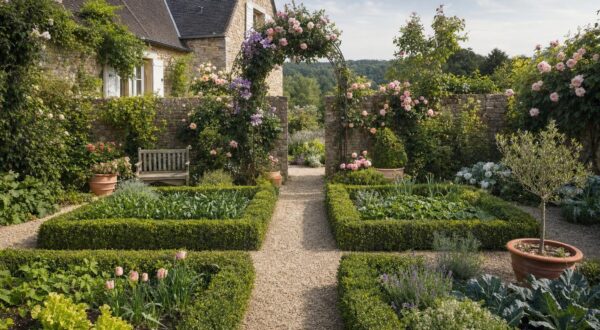 Ce jardin inspiré des anciens presbytères offre une abondance folle pour 2 à 3 h d&rsquo;entretien par semaine seulement