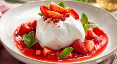 Cette île flottante aux fraises épate tous mes invités grâce à ce geste simple que presque personne n’ose tenter