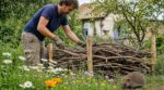 Fini la déchetterie : ces jardiniers empilent leurs branches mortes en 3 couches pour créer cette haie sauvage