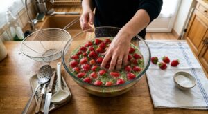 Fraises : vous les lavez au vinaigre, mais cette poudre du placard révèle dans l’eau ce que vous mangez
