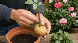 Rosiers : ce légume du placard et une simple bouture évitent de payer 30 € le plant, si vous évitez cette erreur