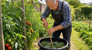 Tomates géantes, feuilles d’un vert intense : ce voisin a banni les engrais grâce à cette mauvaise herbe trempée 48 h
