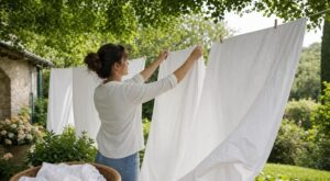 Vos draps deviennent rêches en 2 nuits : ce geste en les étendant ruine leur douceur sans que vous le sachiez