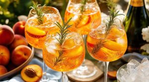 Apéro : ce geste avec une herbe aromatique que vous oubliez toujours change tout dans votre spritz à la pêche
