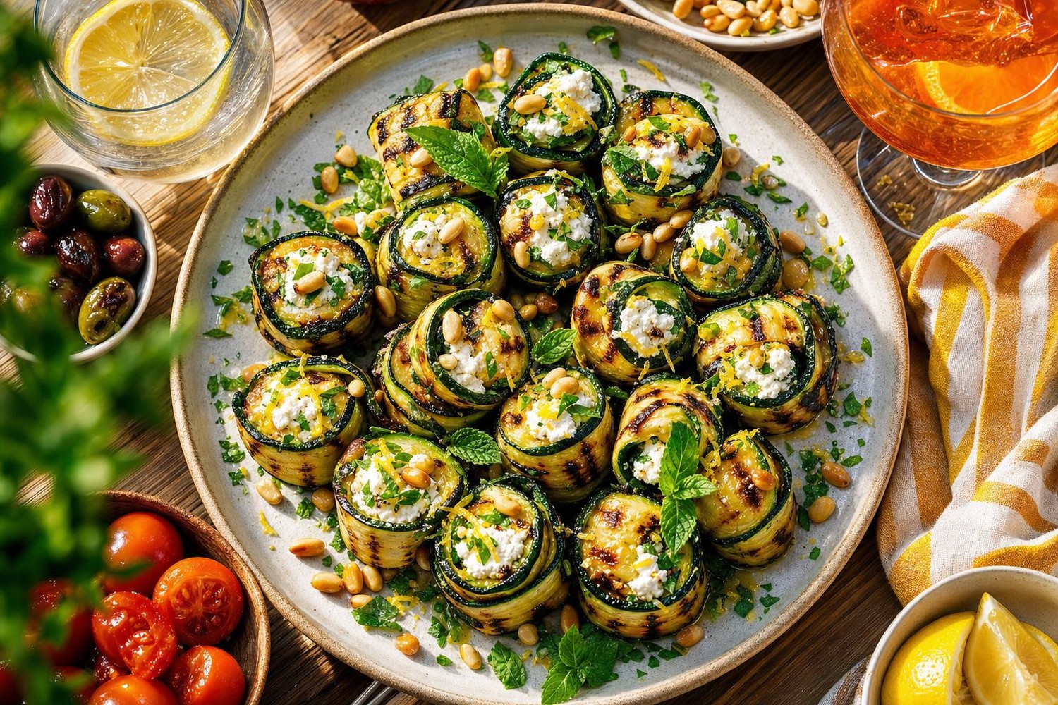 Apéro improvisé : ces roulés de courgette grillée au chèvre prêts en 20 min pour moins de 6 € bluffent vos invités