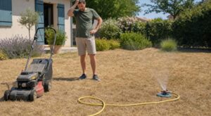 Canicule : ce réflexe sur votre pelouse jaunie que tout le monde a… et qui la condamne pour de bon