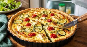 Frigo presque vide : cette quiche courgette-chèvre prête en 10 min sauve le dîner avec une astuce toute bête