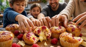 Goûter : ces muffins framboise-chocolat blanc au cœur coulant rendent tout le monde accro, voici le secret