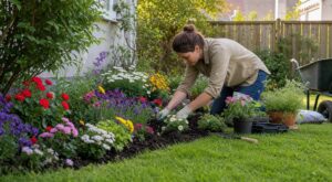 Marre d&rsquo;y passer vos week-ends ? Cette astuce express change votre pelouse en massif fleuri en 5 minutes