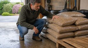 Poêle à granulés : poser vos sacs sur la dalle du garage l’été est l’erreur qui plombe tout votre hiver