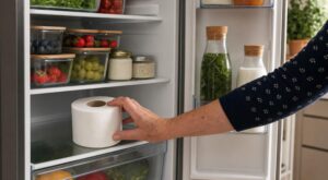 Si votre frigo sent mauvais malgré le nettoyage, cet objet de la salle de bain en bas de la clayette peut tout changer