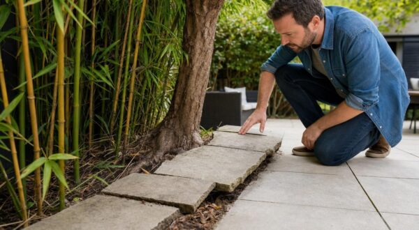 Terrasse qui se fissure : les paysagistes alertent sur ces 4 plantes très courantes à bannir du bord des dalles