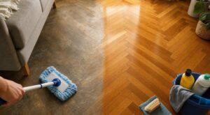 Vieux parquet gris et rayé : ce geste en 1 après-midi lui rend son éclat (et évite une erreur coûteuse)