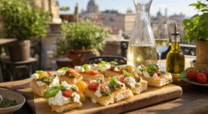 Apéro : ces bouchées focaccia burrata-pesto ultra faciles qui font oublier les chips et transportent en terrasse à Rome