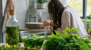 Arrêtez de l’arracher : cette mauvaise herbe en eau de rinçage peut sauver des cheveux gras, ternes ou clairsemés