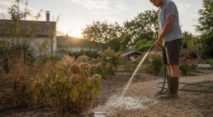 Canicule : si vos plantes flétrissent après l&rsquo;arrosage, ce geste de 10 secondes avec le tuyau change tout