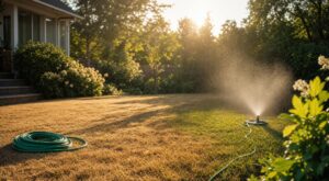Canicule : si vous arrosez votre pelouse le soir, vous la faites jaunir… ce geste du matin la sauve
