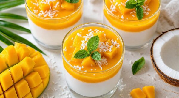 Ce dessert coco-mangue sans cuisson ni sucre ajouté, prêt en 5 minutes, va vous faire oublier les glaces cet été