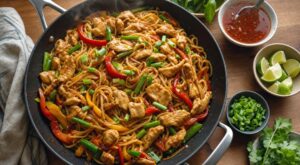 Ce plat thaï au poulet, prêt en 25 min dans une seule poêle, évite cette erreur qui ruine toutes vos nouilles