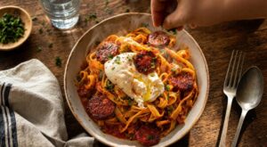 Ces tagliatelles chorizo-burrata super crémeuses en 25 min font l’unanimité, mais seul ce geste change tout