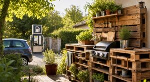 Cette cuisine d’été de récup que tout le monde prend pour du sur-mesure coûte moins qu’un plein d’essence