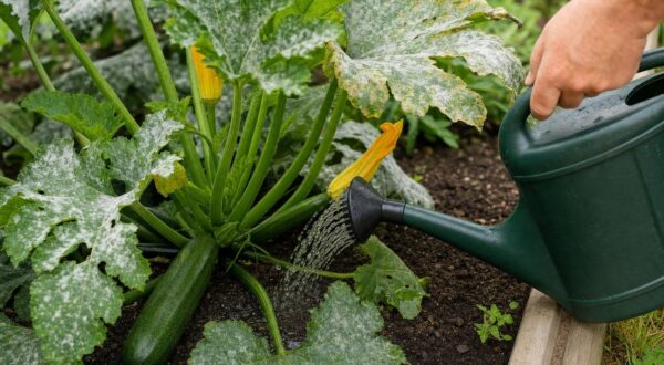 Courgettes au potager : cette erreur d’arrosage que font tous les jardiniers déclenche le feutrage blanc